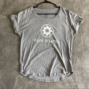 Club Pilates cap sleeve, logo in white